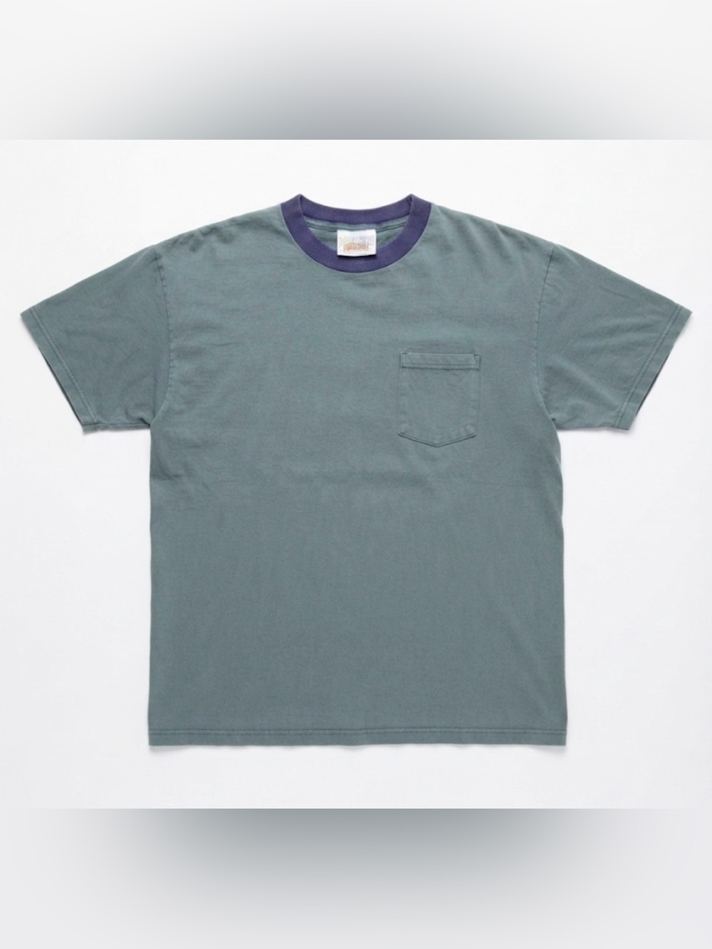 Bale Dyed Originals Vintage Men Pocket T Shirt XL Green Purple Made in USA Tee